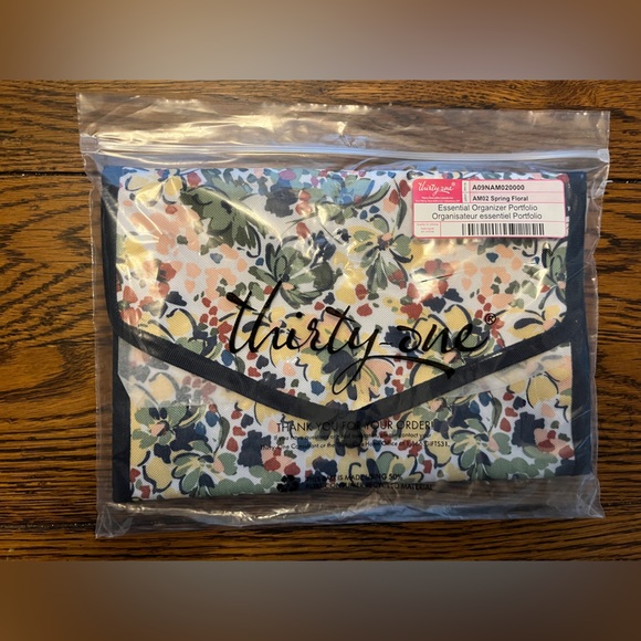 thirty-one Handbags - Thirty-One Essential Organizer Portfolio - Spring Floral NIP